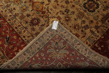 9x12 Brown, Rust, Beige Color Hand Knotted Agra Wool Traditional Oriental Rug