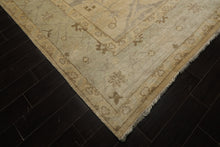 9x12 Beige, Seafoam, Brown Color Hand Knotted Oushak Wool Transitional Oriental Rug
