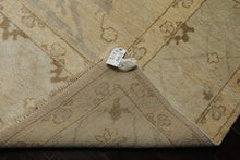 9x12 Beige, Seafoam, Brown Color Hand Knotted Oushak Wool Transitional Oriental Rug