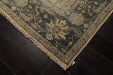 9x12 Beige, Gray, Aqua Color Hand Knotted  Wool Transitional Oriental Rug