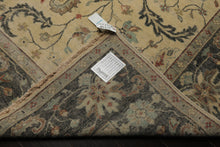 9x12 Beige, Gray, Aqua Color Hand Knotted  Wool Transitional Oriental Rug