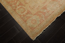 8x10 Beige, Rose, Gray Color Hand Knotted Oushak Wool Traditional Oriental Rug