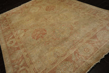 8x10 Beige, Rose, Gray Color Hand Knotted Oushak Wool Traditional Oriental Rug