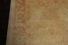 8x10 Beige, Rose, Gray Color Hand Knotted Oushak Wool Traditional Oriental Rug