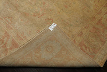 8x10 Beige, Rose, Gray Color Hand Knotted Oushak Wool Traditional Oriental Rug