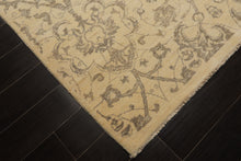 9x12 Beige, Brown, Color Hand Knotted Peshawar Wool Transitional Oriental Rug