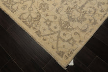 9x12 Beige, Brown, Color Hand Knotted Peshawar Wool Transitional Oriental Rug