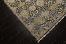 9x12 Gray, Beige, Tan Color Hand Knotted  Wool Transitional Oriental Rug