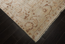 9x12 Beige, Brown, Peach Color Hand Knotted Oushak Bamboo Silk Traditional Oriental Rug