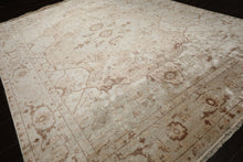 9x12 Beige, Brown, Peach Color Hand Knotted Oushak Bamboo Silk Traditional Oriental Rug