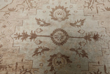 9x12 Beige, Brown, Peach Color Hand Knotted Oushak Bamboo Silk Traditional Oriental Rug