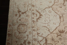 9x12 Beige, Brown, Peach Color Hand Knotted Oushak Bamboo Silk Traditional Oriental Rug