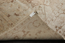 9x12 Beige, Brown, Peach Color Hand Knotted Oushak Bamboo Silk Traditional Oriental Rug