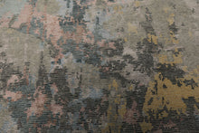 8x10 Beige, Blue, Rose Color Hand Knotted Sherpa Wool & Bamboo Silk Modern Oriental Rug