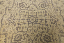 9x12 Beige, Taupe, Color Hand Knotted Peshawar Wool Transitional Oriental Rug