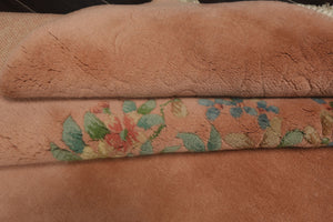 8x10 Rose, Aqua, Turquoise Color Hand Knotted French Aubusson Savonnerie Wool Traditional Oriental Rug