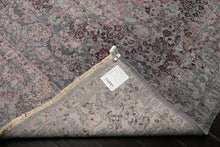 8x10 Gray, Blue, Plum Color Hand Knotted Sherpa Wool & Bamboo Silk Transitional Oriental Rug