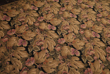8x10 Black, Brown, Green Color Hand Woven French Aubusson Needlepoint  Wool Traditional Oriental Rug