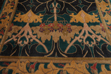 8x10 Turquoise, Blue, Gold Color Hand Knotted Tibetan Wool Arts & Crafts Oriental Rug