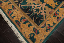8x10 Turquoise, Blue, Gold Color Hand Knotted Tibetan Wool Arts & Crafts Oriental Rug