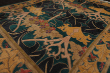 8x10 Turquoise, Blue, Gold Color Hand Knotted Tibetan Wool Arts & Crafts Oriental Rug