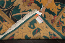 8x10 Turquoise, Blue, Gold Color Hand Knotted Tibetan Wool Arts & Crafts Oriental Rug