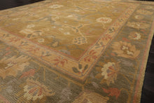 8x10 Mustard, Taupe, Ivory Color Hand Knotted Tibetan Wool Traditional Oriental Rug