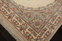 8x10 Ivory, Tan, Rose Color Hand Knotted French Aubusson Savonnerie Wool Traditional  Oriental Rug