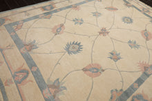 8x10 Ivory, Blue, Rose Color Hand Knotted Tibetan Wool Arts & Crafts  Oriental Rug