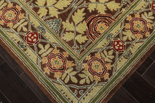 Multi Size Brown Sage Teal Color Hand Tufted William Morris Wool Arts & Crafts Oriental Rug