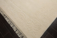 8x10 Ivory, , Color Hand Knotted French Aubusson Savonnerie Wool Traditional  Oriental Rug