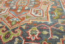 5x8 Gray, Slate, Aqua Color Hand Knotted Oushak Wool Traditional Oriental Rug