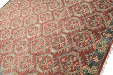 9x12 Rose, Slate, Taupe Color Hand Knotted Oushak Wool Transitional Oriental Rug