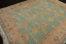 8x10 Aqua, Rose, Lavender Color Hand Knotted Tibetan Wool Arts & Crafts  Oriental Rug