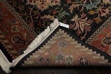 8x10 Black, Rose, Blue Color Hand Knotted French Aubusson Savonnerie New Zealand Wool Traditional  Oriental Rug