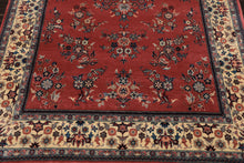 4x6 Rose, Ivory, Aqua Color Hand Knotted Pak Persian Sarouk New Zealand Wool Traditional Oriental Rug