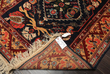 4x6 Navy, Gold, Burgundy Color Hand Knotted Turkish Oushak Wool Arts & Crafts Oriental Rug