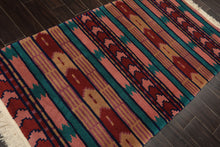 4x6 Turquoise, Blush, Lavender Color Hand Knotted Tibetan Wool Modern & Contemporary Oriental Rug