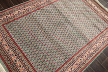 4x6 Sage, Rose, Blush Color Hand Knotted Boteh Wool Traditional Oriental Rug