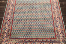 4x6 Sage, Rose, Blush Color Hand Knotted Boteh Wool Traditional Oriental Rug