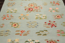 6x9 Mint, Green, Blush Color Hand Woven Caucasian Kilim Wool Transitional Oriental Rug
