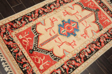 3x5 Light Peach, Coral, Aqua Color Hand Knotted Turkish Kula Wool Traditional Oriental Rug