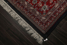 11x13 Midnight Blue, Red, Ivory Color Hand Knotted Heriz Wool Traditional Oriental Rug
