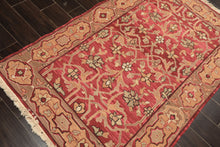 4x6 Rose, Tan, Ivory Color Hand Knotted Nourison Nourmak Soumak Wool Transitional Oriental Rug