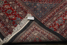 11x13 Midnight Blue, Red, Ivory Color Hand Knotted Heriz Wool Traditional Oriental Rug