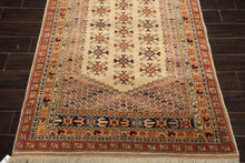 4x6 Beige, Burnt Orange, Gold Color Hand Knotted Turkish Kula Wool Traditional Oriental Rug