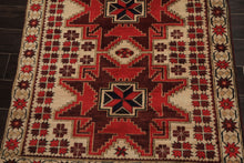 4x6 Ivory, Red, Maroon Color Hand Knotted Turkish Kula Wool Traditional Oriental Rug