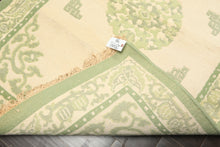 4x6 Ivory, Sage, Color Hand Knotted French Aubusson savonnerie Wool Traditional Oriental Rug