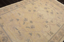 6x9 Ivory, Gray, Rose Color Hand Knotted Tibetan Wool Transitional Oriental Rug