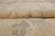 6x9 Ivory, Gray, Rose Color Hand Knotted Tibetan Wool Transitional Oriental Rug